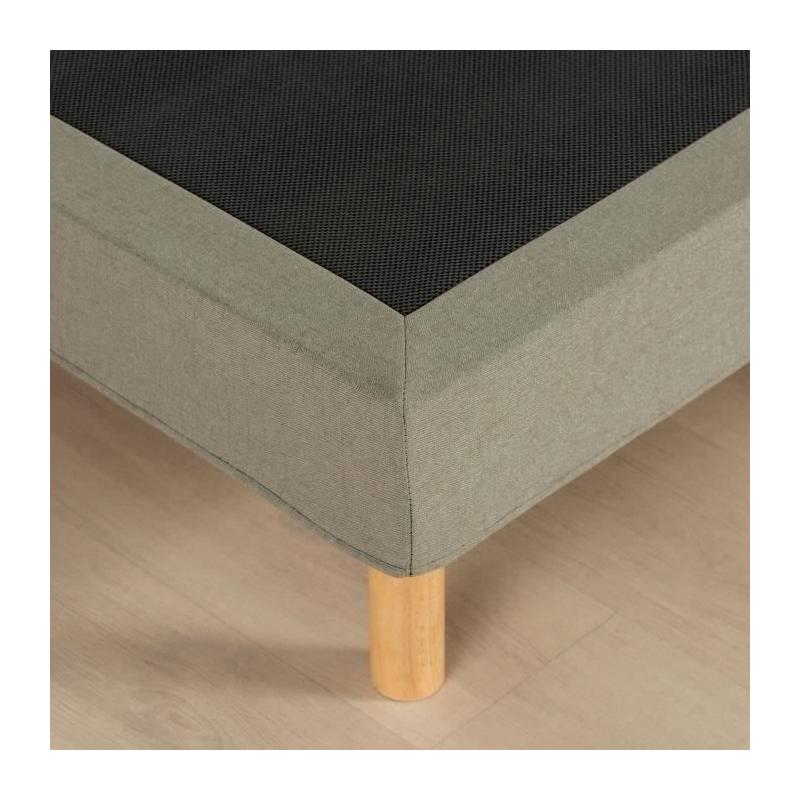 Sommier tapissier 140x190 cm Vert olive - Kit DEKO DREAM Eazyx