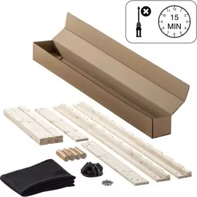 Sommier tapissier 140x190 cm Bleu turquoise - Kit DEKO DREAM Eazyx Sommier tapissier 140x190 cm Bleu turquoise - Kit DEKO DREAM Eazyx