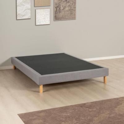 Sommier tapissier 140x190 cm Gris clair - Eco-friendly - DEKO DREAM Eazyx