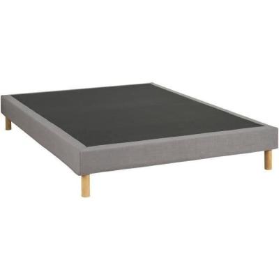 Sommier tapissier 140x190 cm Gris clair - Eco-friendly - DEKO DREAM Eazyx