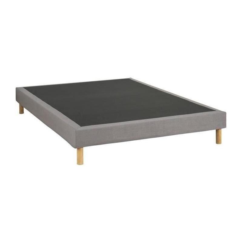 Sommier tapissier 140x190 cm Gris clair - Eco-friendly - DEKO DREAM Eazyx
