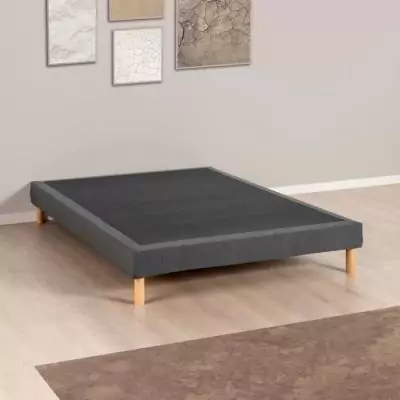 Sommier tapissier 140x190 cm Gris anthracite - Facile à monter