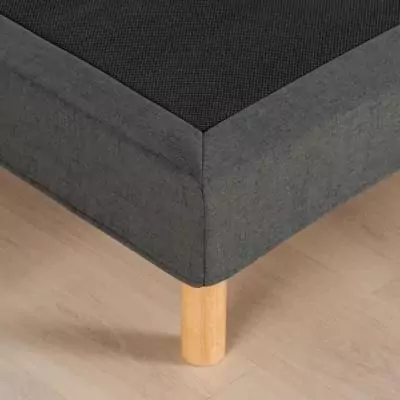 Sommier tapissier 140x190 cm Gris anthracite - Facile à monter