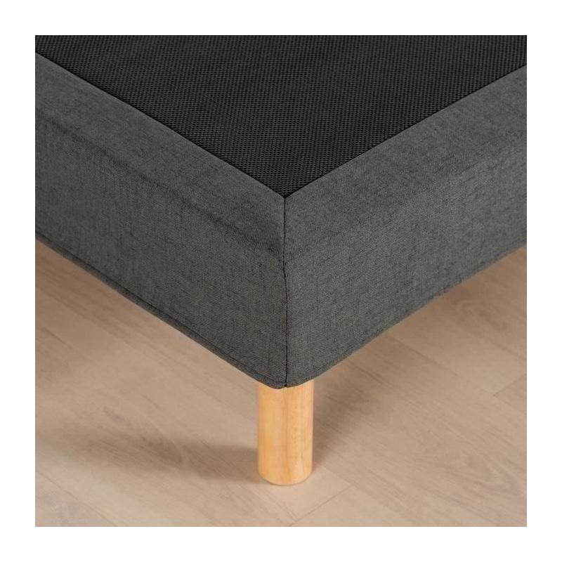 Sommier tapissier 140x190 cm Gris anthracite - Facile à monter