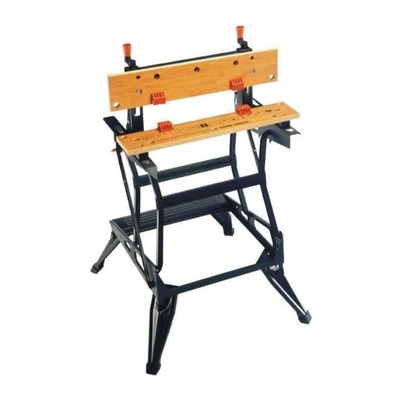 Etabli pliable BLACK+DECKER WM550-XJ - 2 Mâchoires en Bambou