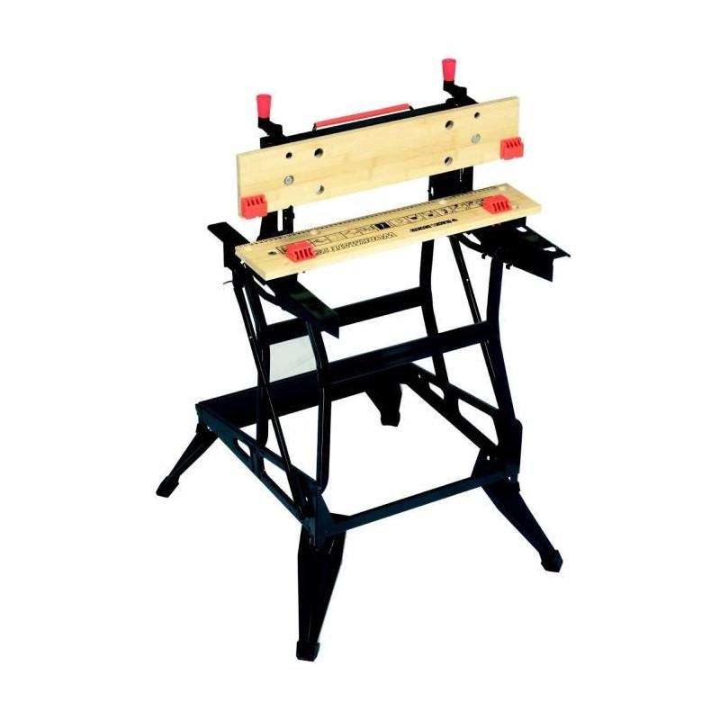 Etabli pliable BLACK+DECKER WM550-XJ - 2 Mâchoires en Bambou