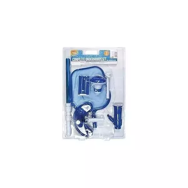 Entretien piscine - BSI - Kit 6 articles - Aspirateur de fond - Manche 1,5m - Éponge - Flotteur - Thermometre - Épuisette
