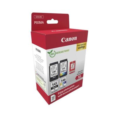 Pack Recharge d'Encre Canon - PG-545XL Noir + CL-546XL Couleur