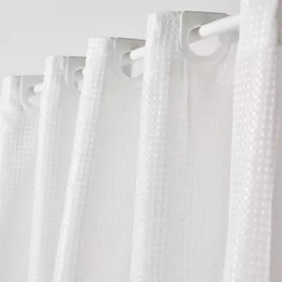 Rideau de douche gauffré blanc - 180 x 200 cm - UTILITY - TODAY
