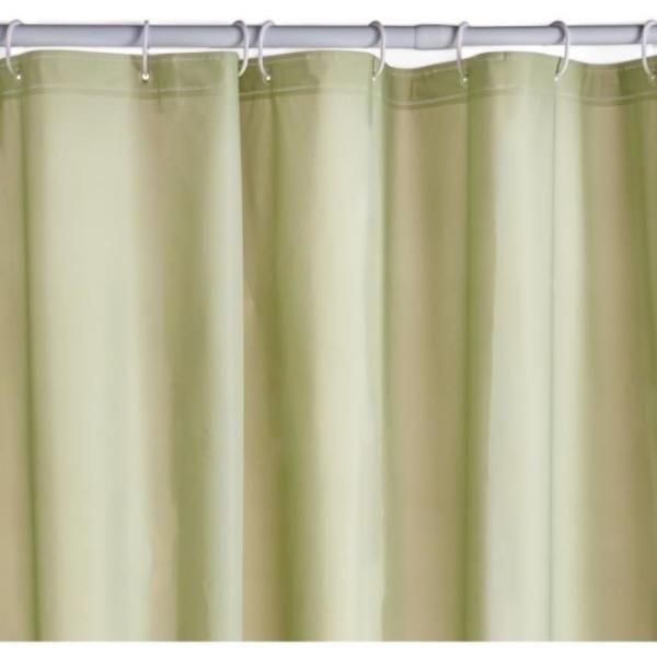 Rideau de douche gauffré - Green - PEVA - 180 x 200 cm - 12 crochets - UTILITY - TODAY