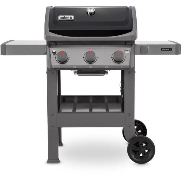 Barbecue a gaz mix plancha émaillée - WEBER - Spirit II E-310 - Noir