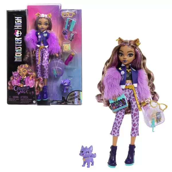 Monster High-Clawdeen Wolf-Poupée avec chien Crescent et accessoires HRP65