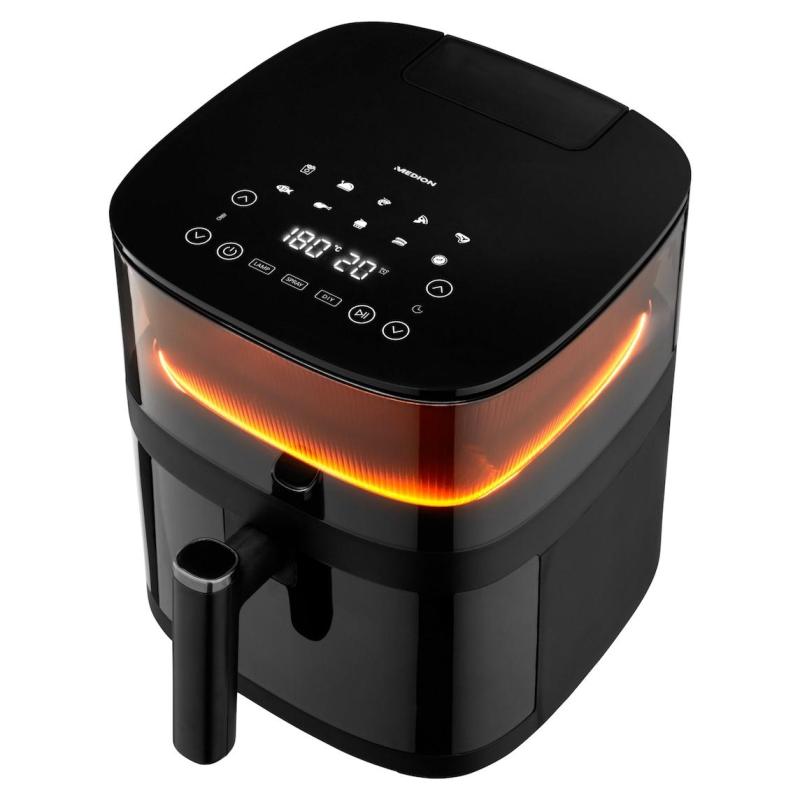 MEDION LIFE X10 XL Unique 5 L 1500 W Friteuse d’air chaud Noir