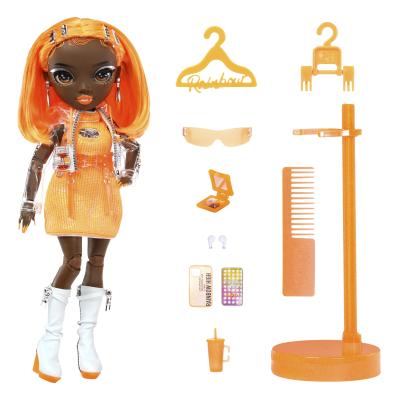 Rainbow High S23 Poupée mannequin - Michelle St. Charles (Orange)