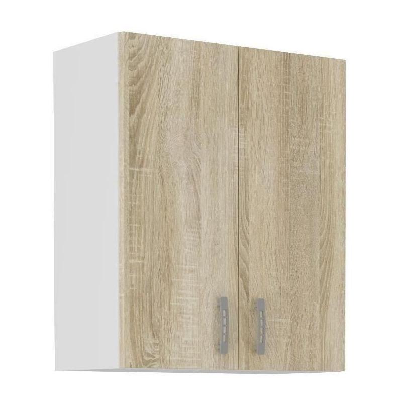 Meuble haut SARA - 2 portes - Chêne Sonoma - Pratique et élégant