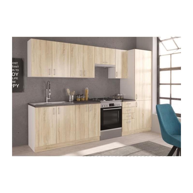 Meuble haut SARA - 2 portes - Chêne Sonoma - Pratique et élégant