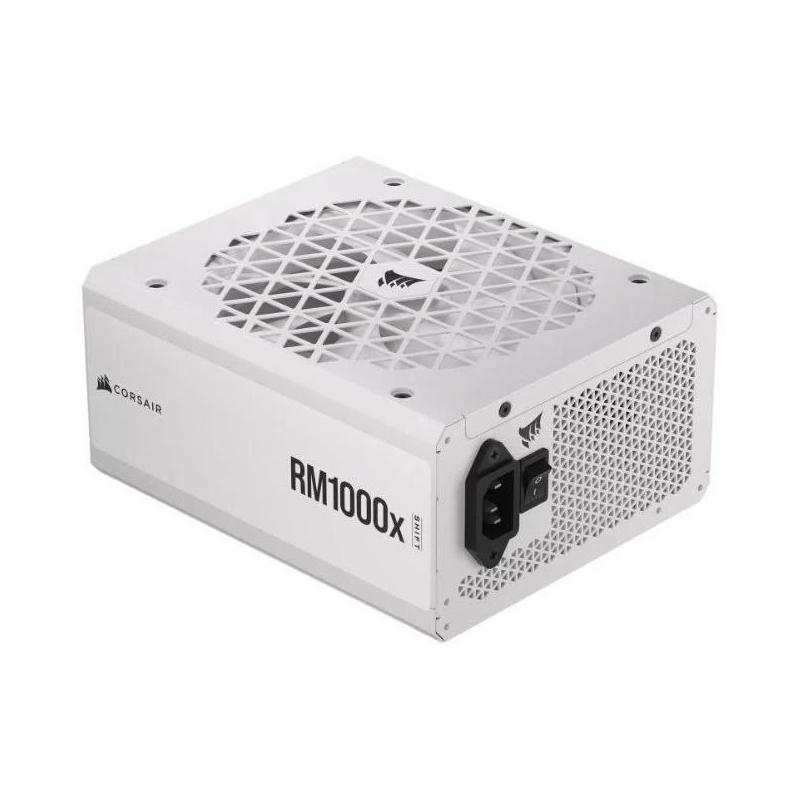 Bloc d'alimentation CORSAIR RM1000x Shift White Cybenetics - 1000W Gold 80 Plus