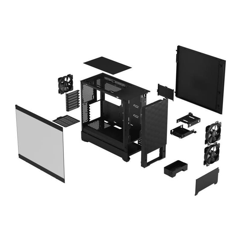 Boîtier PC FRACTAL DESIGN Pop Air Black TG - Noir - Spacieux et Élégant