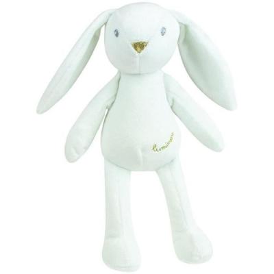Peluche Lapin Blanc Lumineux Naturel Sans Pile 20 cm