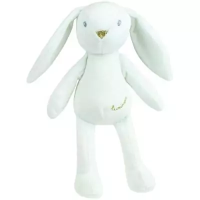 Peluche Lapin Blanc Lumineux Naturel Sans Pile 20 cm