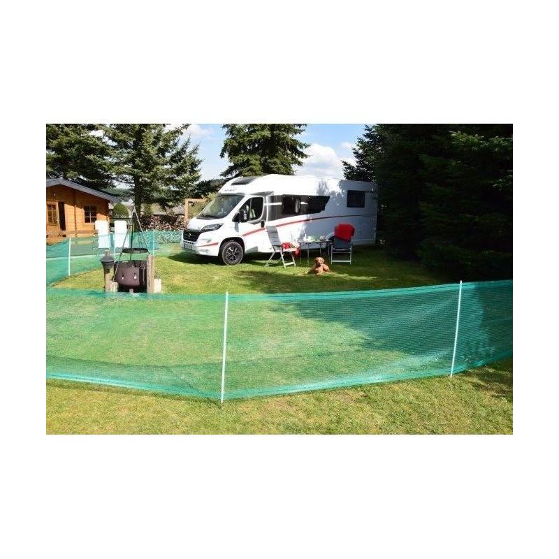 Clôture universelle Kerbl - 20m - 11 piquets simple pointes - Vert