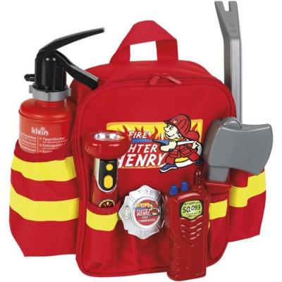 Sac à dos de pompier avec 6 accessoires et lampe torche lumineuse