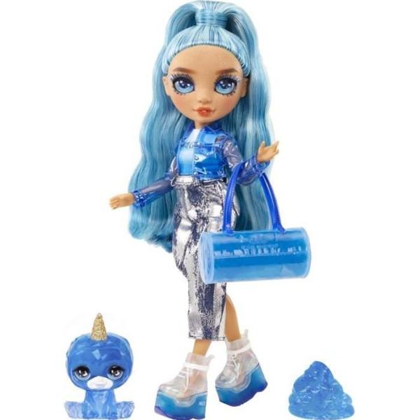 Rainbow High Poupée Mannequin avec Kit de Slime et Animal de Compagnie - Skyler (Bleu) - Poupée Pailletée 28 cm avec Kit de S