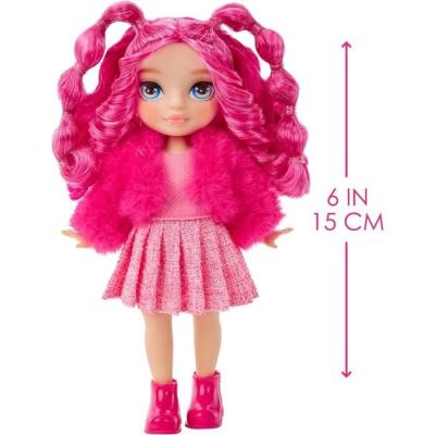 Découvrez la Rainbow High Littles - Poupée 15cm + animal de compagnie - Rose