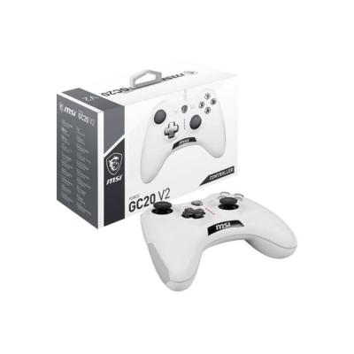 Manette MSI FORCE GC20 V2 WHITE - Contrôle de jeu ultime