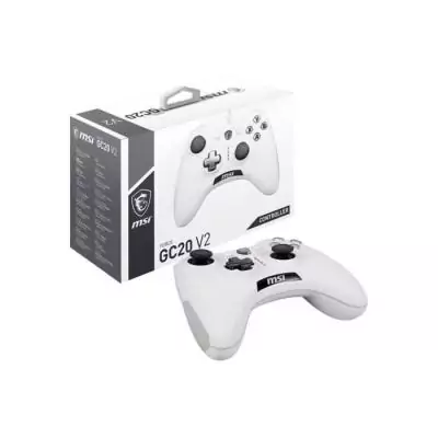 Manette MSI FORCE GC20 V2 WHITE - Contrôle de jeu ultime