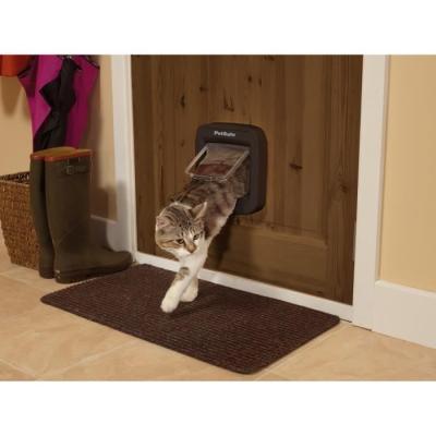 Chatière électronique pour chat - Brun 26x23x15 cm