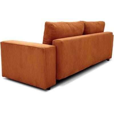 Canapé convertible terracotta JOSH 3 places - Design éco-responsable