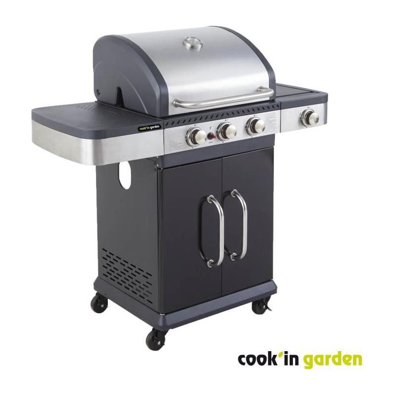 Barbecue à gaz COOK'IN GARDEN FIDGI 3 - Noir