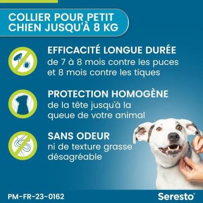 Collier Antiparasitaire Seresto pour Chien - 8kg