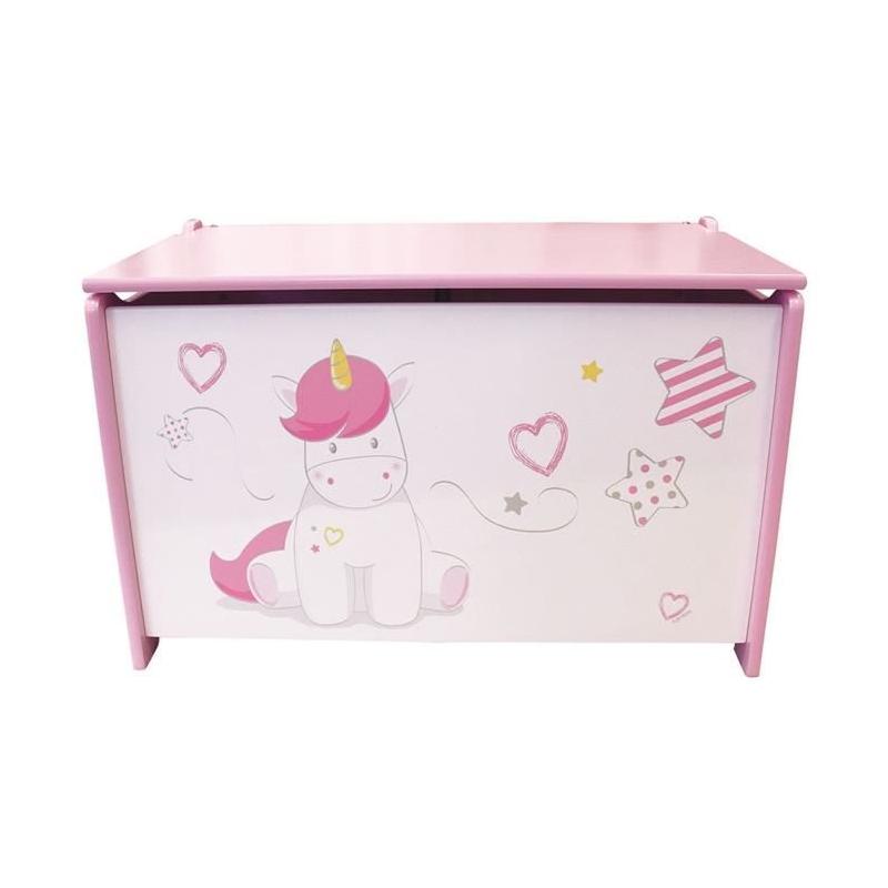 Coffre à jouets Licorne en bois pour enfant - Fun House, Rangez les trésors avec style!