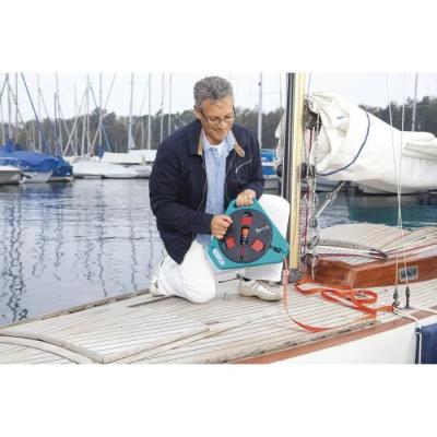 Tuyau plat textile Gardena Classic 20m en boîtier-enrouleur