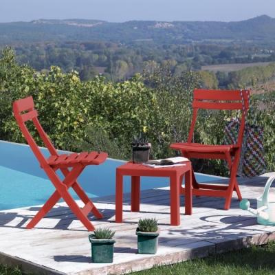 Chaise pliante terracotta GROSFILLEX - Pratique et élégante