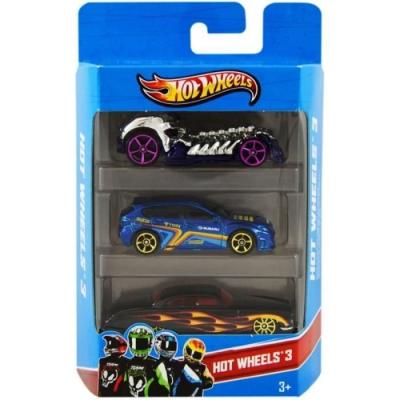 Coffret de 3 Véhicules Hot Wheels - Miniatures pour Enfant - 3 ans +