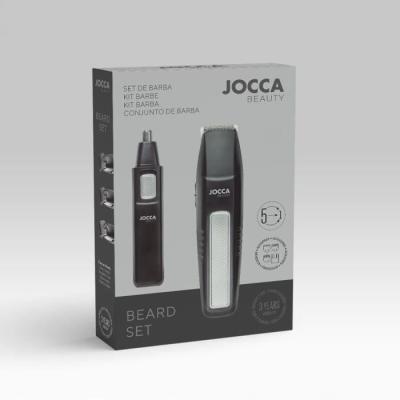 Kit barbe 5 en 1 - JOCCA - 1439 - 3V - Noir et acier inoxydable