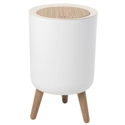 Poubelle de salle de bain push MALMO 7L - Bois design