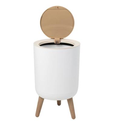 Poubelle de salle de bain push MALMO 7L - Bois design