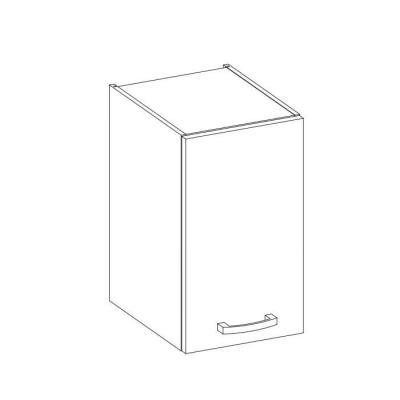 Meuble haut 1 porte battante chêne sonoma - L 40 x P 31,6 x 72 cm
