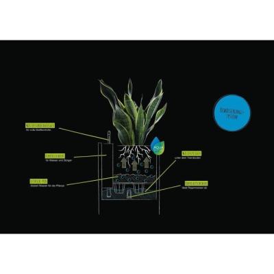 Pot de fleur LEC Canto Stone Colonne 40 Gris pierre - Résistant aux intempéries