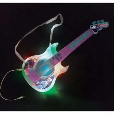 Guitare électronique lumineuse Reine des Neiges avec micro et lunettes