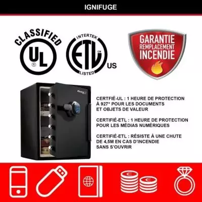 Coffre-fort MASTER LOCK Ignifuge et Etanche - XXL 56,6L