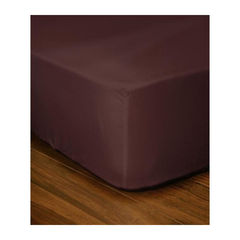 Drap-housse Marron 160x200+25cm - Plus responsable - Oeko-Tex