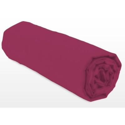 Drap-housse Fuchsia - LOVELY HOME LH71609 - 140x190+35 cm