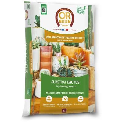 Substrat cactus & Plantes grasses - OR BRUN - Favorise croissance