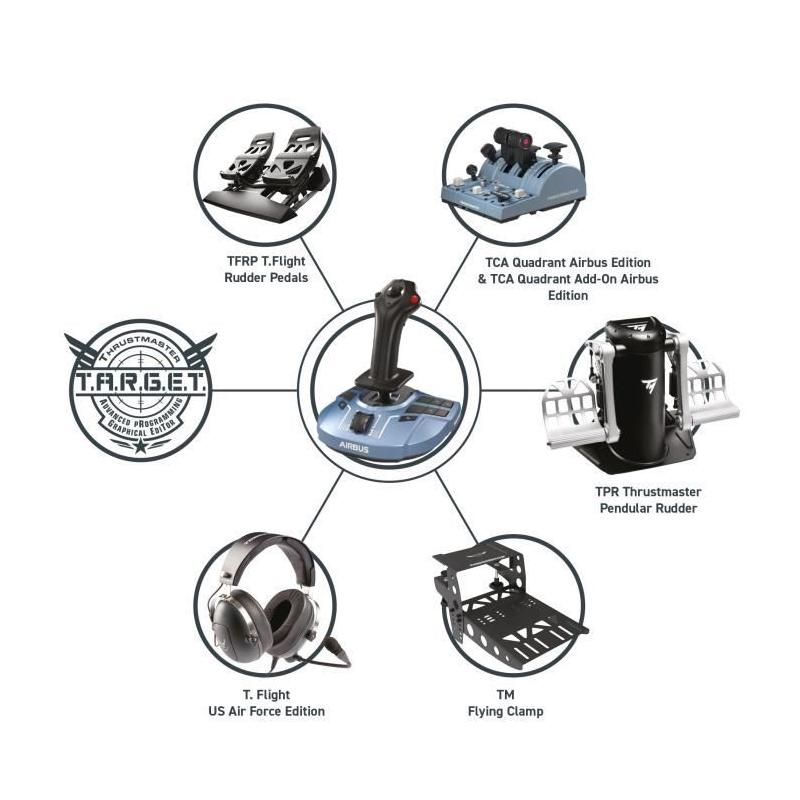 Joystick THRUSTMASTER TCA Sidestick X Airbus Edition - Xbox Series X|S et PC, Dimensions compactes