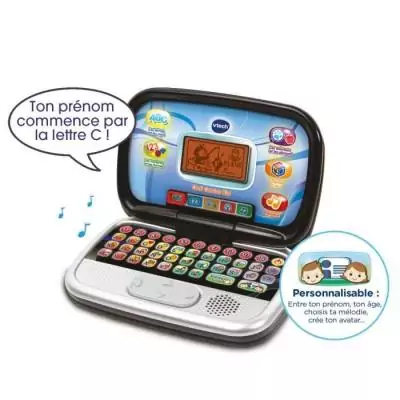 Ordinateur Interactif Enfant VTECH Genius Kid - Noir - 20 activités - Éducatif